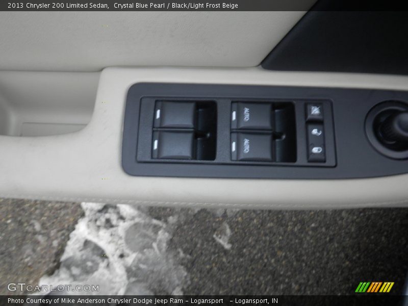 Crystal Blue Pearl / Black/Light Frost Beige 2013 Chrysler 200 Limited Sedan