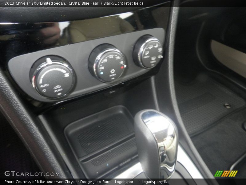 Crystal Blue Pearl / Black/Light Frost Beige 2013 Chrysler 200 Limited Sedan