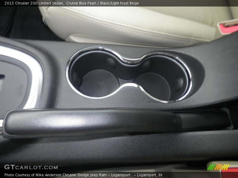 Crystal Blue Pearl / Black/Light Frost Beige 2013 Chrysler 200 Limited Sedan
