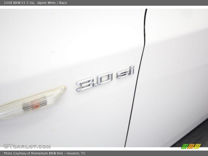 Alpine White / Black 2008 BMW X3 3.0si