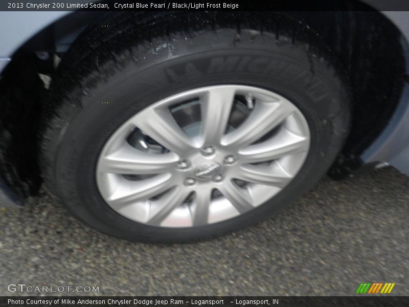 Crystal Blue Pearl / Black/Light Frost Beige 2013 Chrysler 200 Limited Sedan