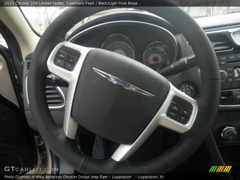 Cashmere Pearl / Black/Light Frost Beige 2013 Chrysler 200 Limited Sedan