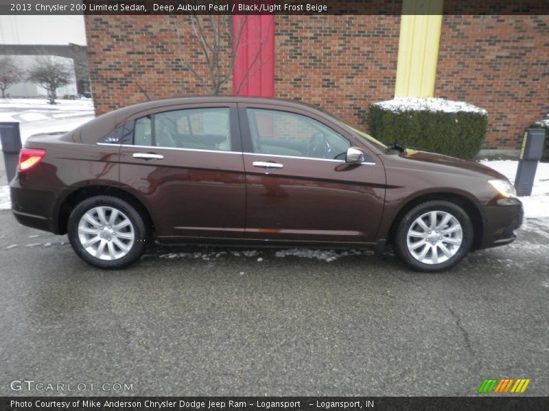 Deep Auburn Pearl / Black/Light Frost Beige 2013 Chrysler 200 Limited Sedan