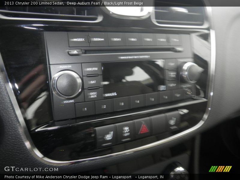 Deep Auburn Pearl / Black/Light Frost Beige 2013 Chrysler 200 Limited Sedan