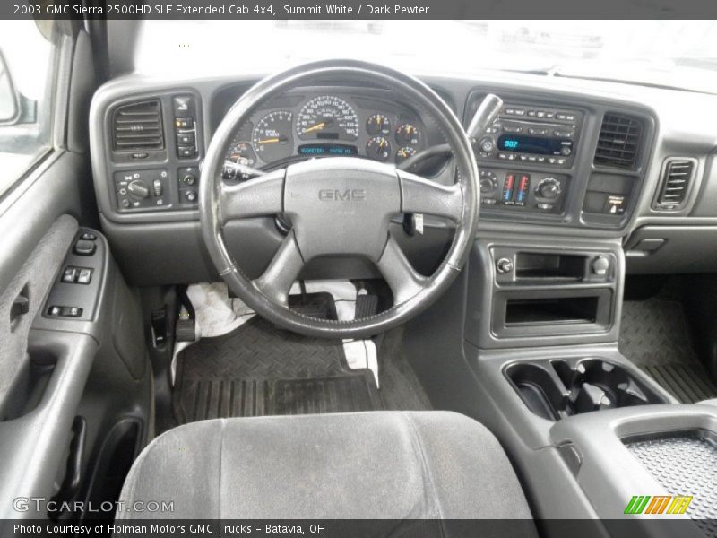Summit White / Dark Pewter 2003 GMC Sierra 2500HD SLE Extended Cab 4x4