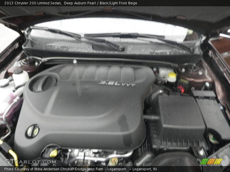 Deep Auburn Pearl / Black/Light Frost Beige 2013 Chrysler 200 Limited Sedan