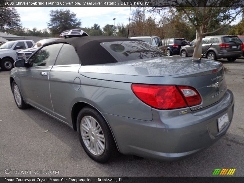 Steel Silver Metallic / Dark Slate Gray 2009 Chrysler Sebring Touring Convertible
