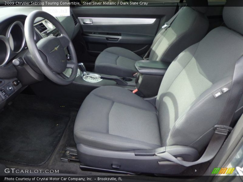 Steel Silver Metallic / Dark Slate Gray 2009 Chrysler Sebring Touring Convertible