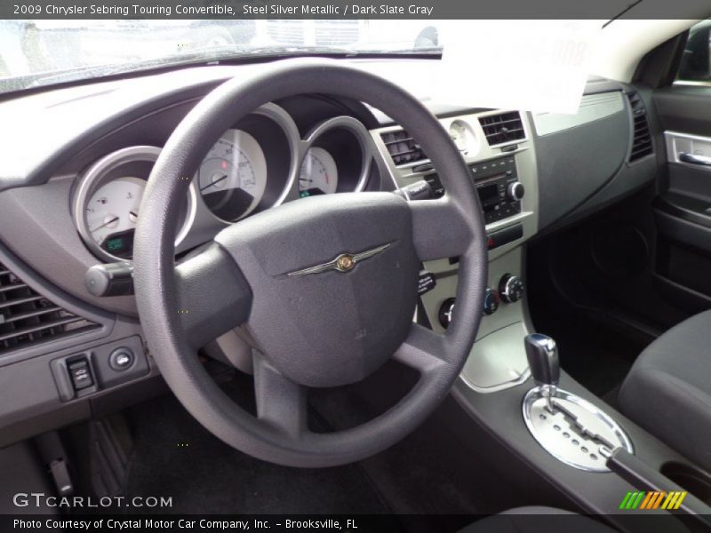 Steel Silver Metallic / Dark Slate Gray 2009 Chrysler Sebring Touring Convertible