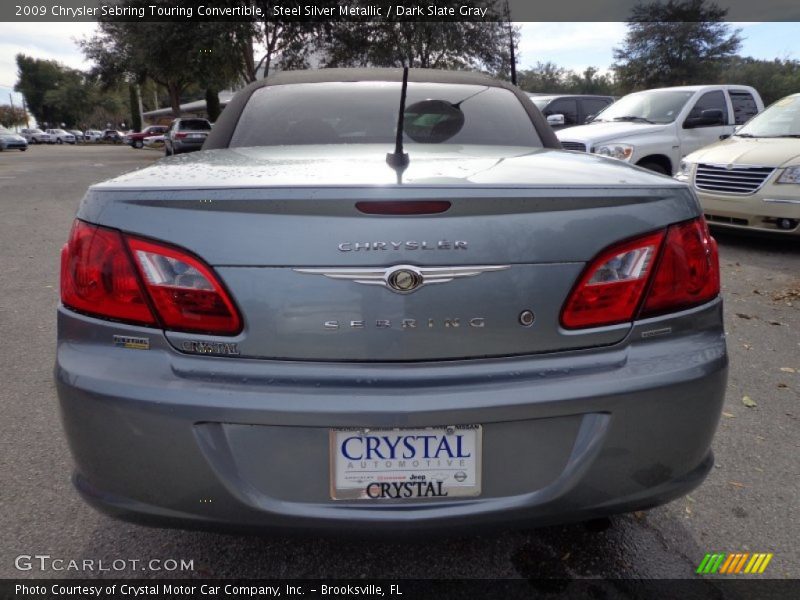 Steel Silver Metallic / Dark Slate Gray 2009 Chrysler Sebring Touring Convertible