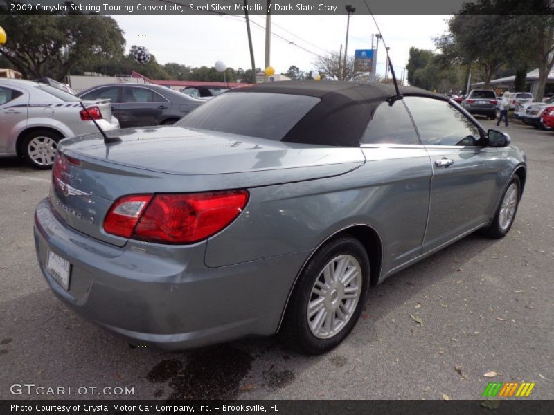 Steel Silver Metallic / Dark Slate Gray 2009 Chrysler Sebring Touring Convertible