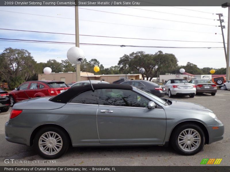 Steel Silver Metallic / Dark Slate Gray 2009 Chrysler Sebring Touring Convertible