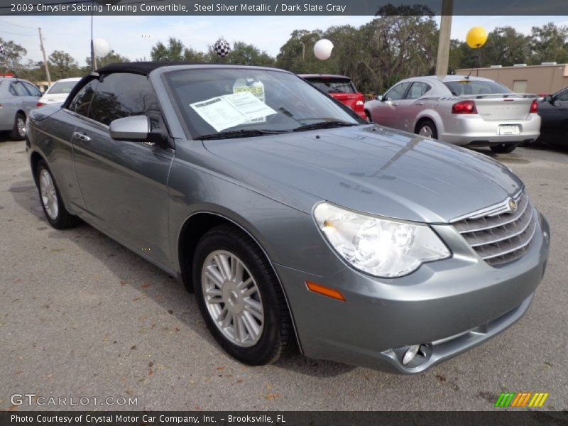 Steel Silver Metallic / Dark Slate Gray 2009 Chrysler Sebring Touring Convertible