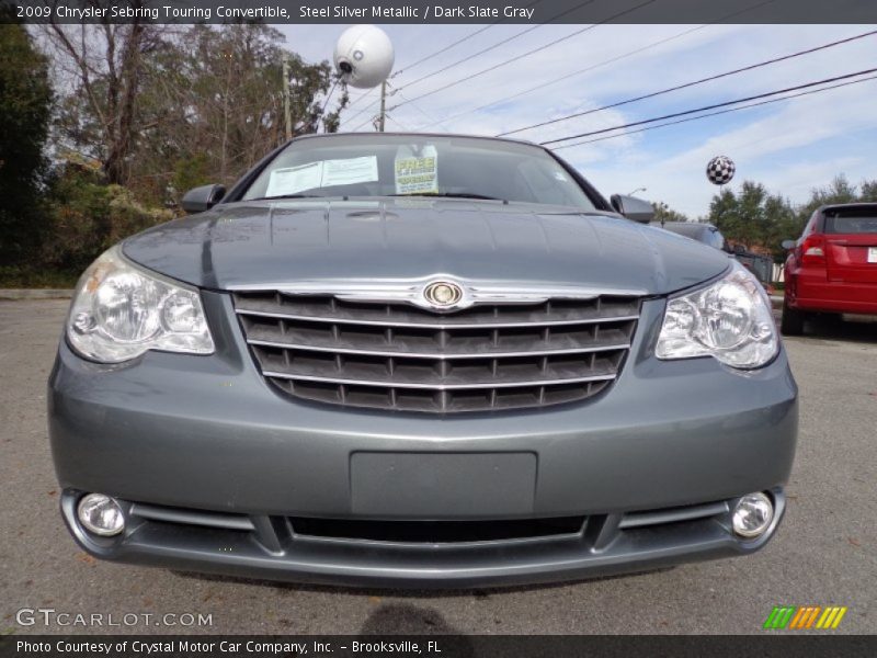 Steel Silver Metallic / Dark Slate Gray 2009 Chrysler Sebring Touring Convertible