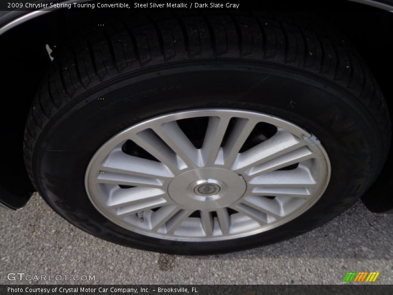 Steel Silver Metallic / Dark Slate Gray 2009 Chrysler Sebring Touring Convertible