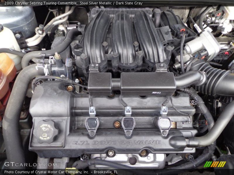 Steel Silver Metallic / Dark Slate Gray 2009 Chrysler Sebring Touring Convertible