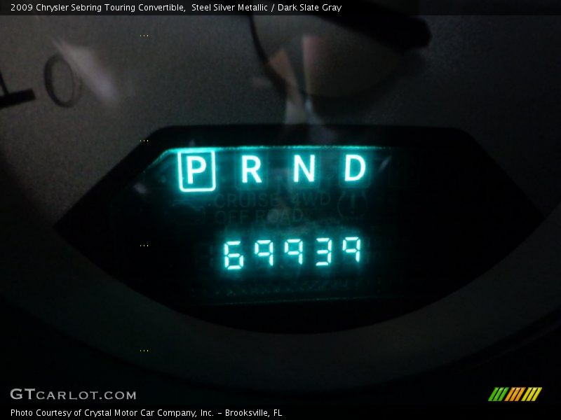 Steel Silver Metallic / Dark Slate Gray 2009 Chrysler Sebring Touring Convertible