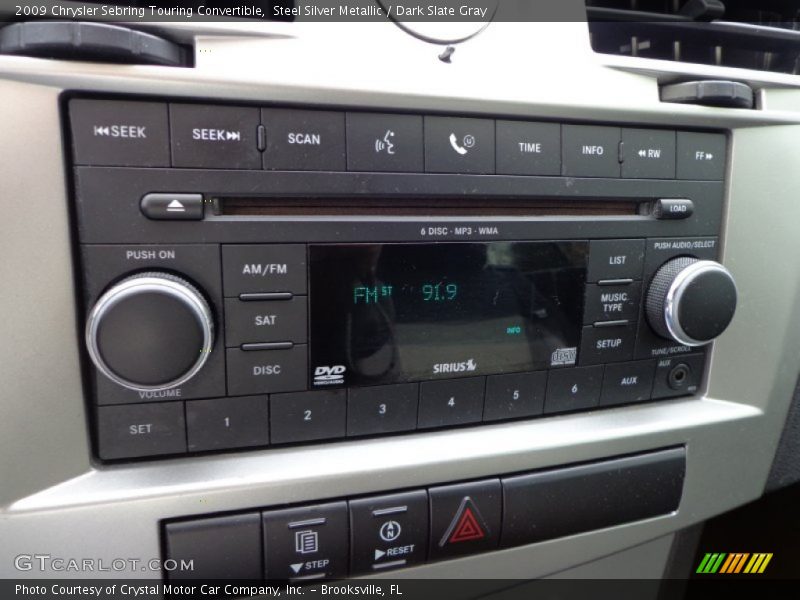 Steel Silver Metallic / Dark Slate Gray 2009 Chrysler Sebring Touring Convertible