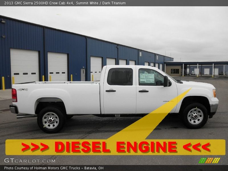 Summit White / Dark Titanium 2013 GMC Sierra 2500HD Crew Cab 4x4