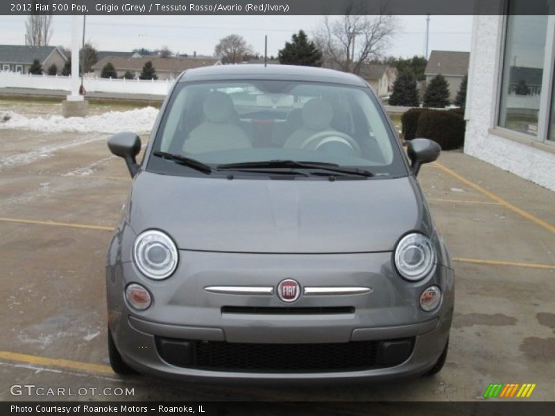 Grigio (Grey) / Tessuto Rosso/Avorio (Red/Ivory) 2012 Fiat 500 Pop