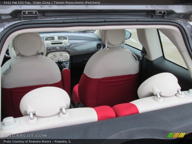 Grigio (Grey) / Tessuto Rosso/Avorio (Red/Ivory) 2012 Fiat 500 Pop