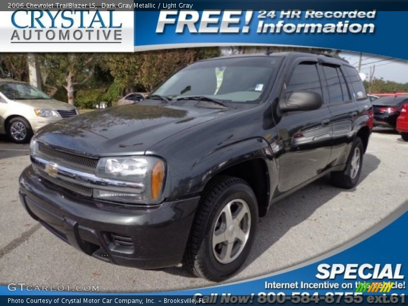 Dark Gray Metallic / Light Gray 2006 Chevrolet TrailBlazer LS