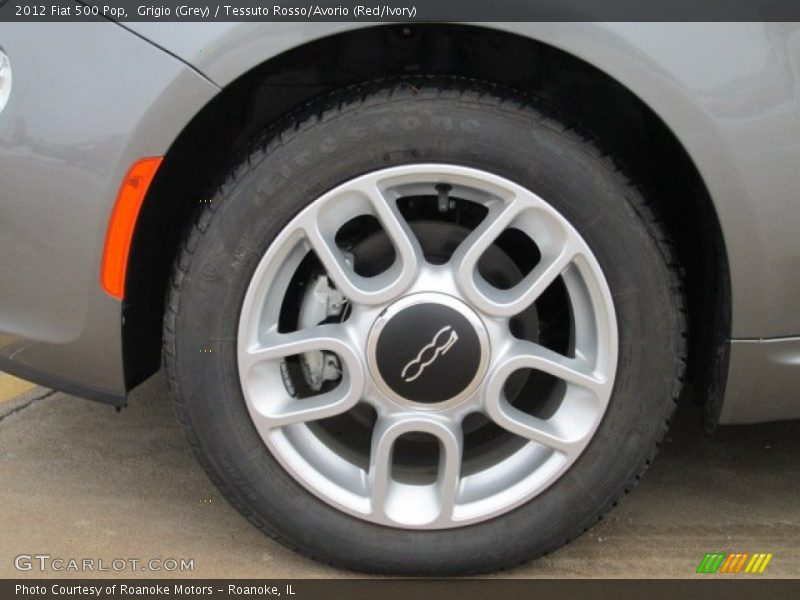 Grigio (Grey) / Tessuto Rosso/Avorio (Red/Ivory) 2012 Fiat 500 Pop