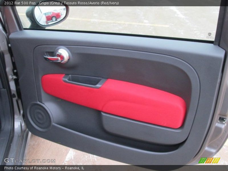 Grigio (Grey) / Tessuto Rosso/Avorio (Red/Ivory) 2012 Fiat 500 Pop