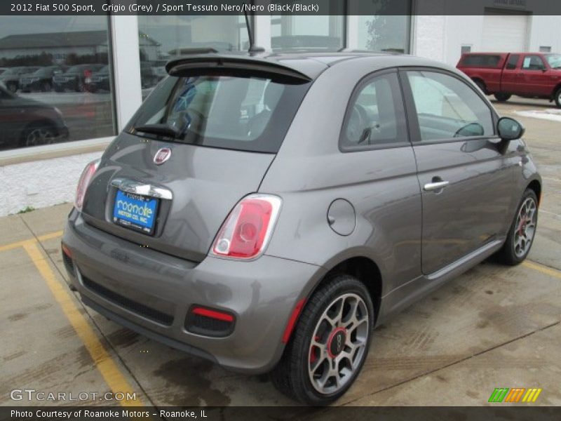 Grigio (Grey) / Sport Tessuto Nero/Nero (Black/Black) 2012 Fiat 500 Sport