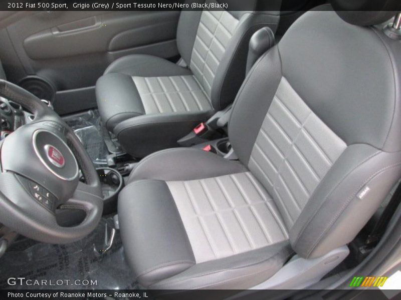 Grigio (Grey) / Sport Tessuto Nero/Nero (Black/Black) 2012 Fiat 500 Sport