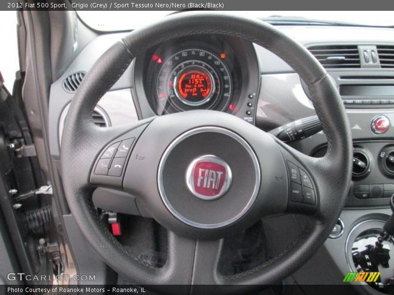 Grigio (Grey) / Sport Tessuto Nero/Nero (Black/Black) 2012 Fiat 500 Sport