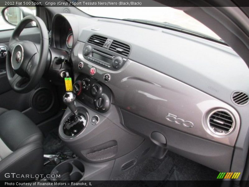 Grigio (Grey) / Sport Tessuto Nero/Nero (Black/Black) 2012 Fiat 500 Sport