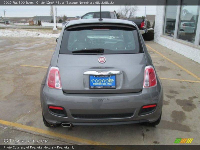 Grigio (Grey) / Sport Tessuto Nero/Nero (Black/Black) 2012 Fiat 500 Sport