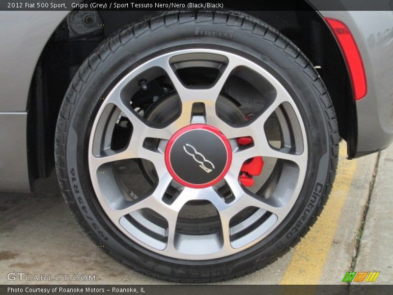 Grigio (Grey) / Sport Tessuto Nero/Nero (Black/Black) 2012 Fiat 500 Sport