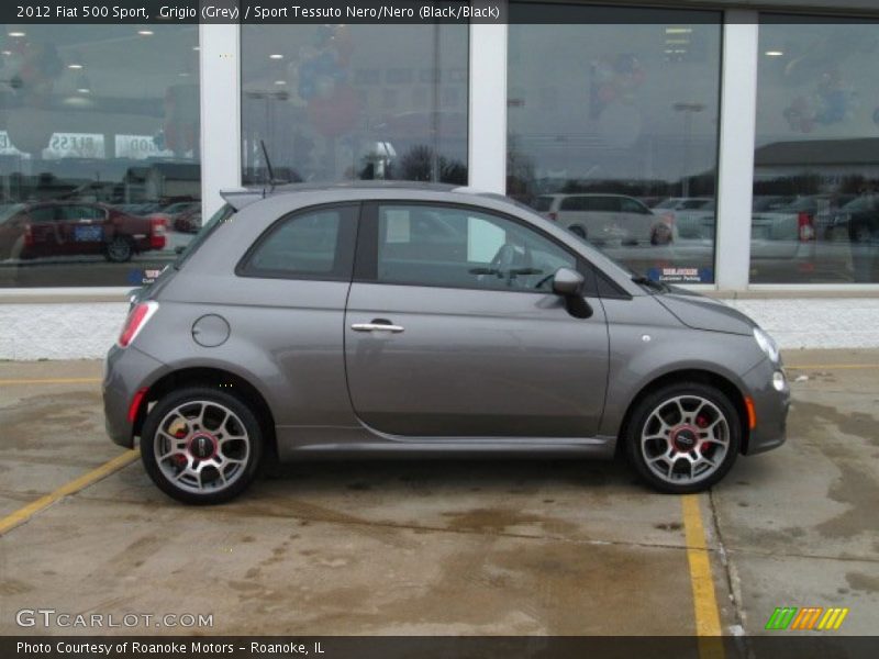 Grigio (Grey) / Sport Tessuto Nero/Nero (Black/Black) 2012 Fiat 500 Sport