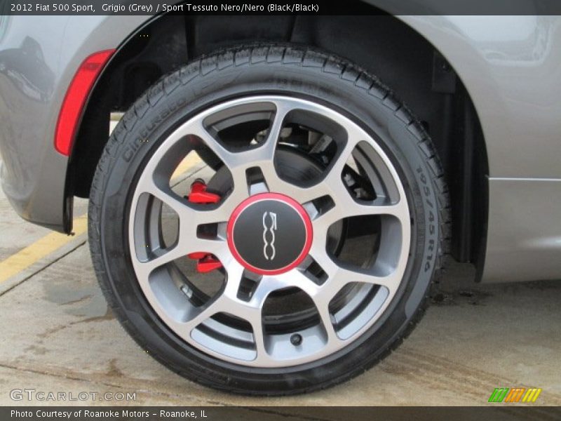 Grigio (Grey) / Sport Tessuto Nero/Nero (Black/Black) 2012 Fiat 500 Sport