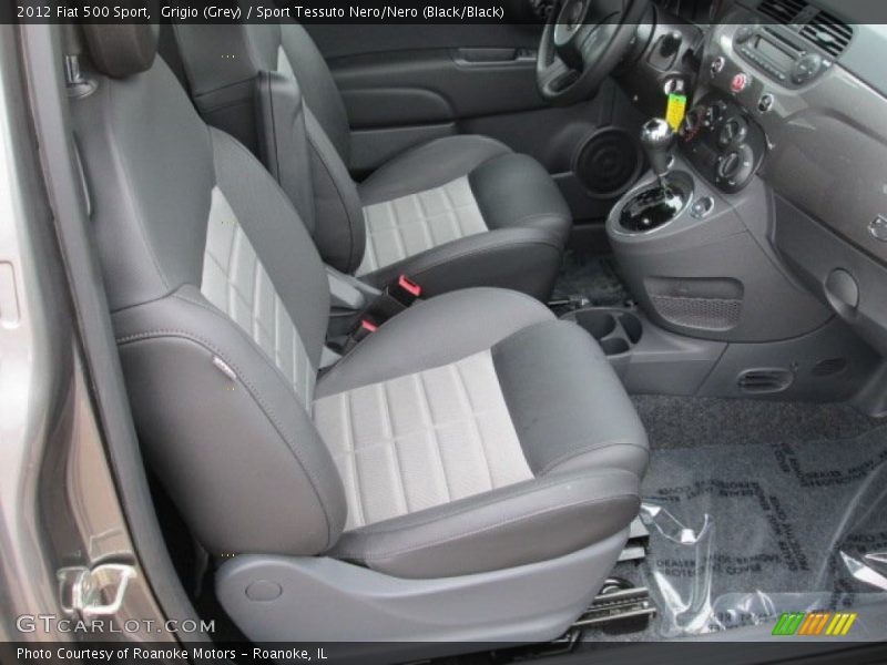 Grigio (Grey) / Sport Tessuto Nero/Nero (Black/Black) 2012 Fiat 500 Sport