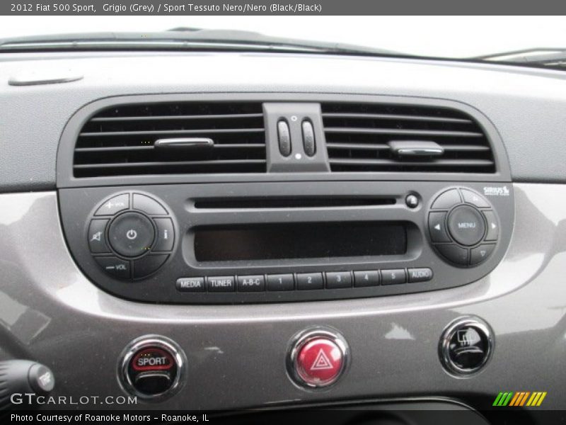Grigio (Grey) / Sport Tessuto Nero/Nero (Black/Black) 2012 Fiat 500 Sport