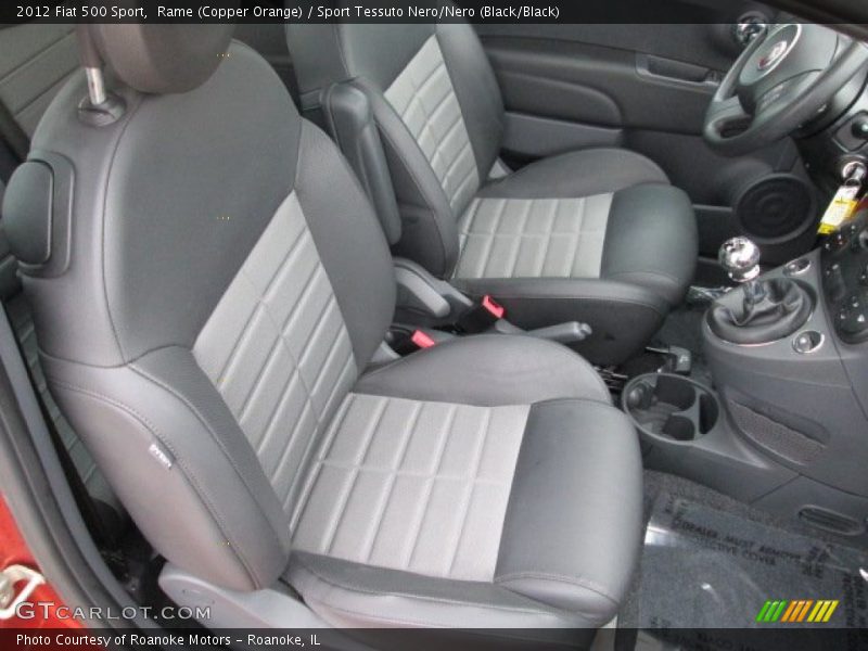 Rame (Copper Orange) / Sport Tessuto Nero/Nero (Black/Black) 2012 Fiat 500 Sport