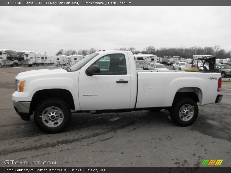 Summit White / Dark Titanium 2013 GMC Sierra 2500HD Regular Cab 4x4