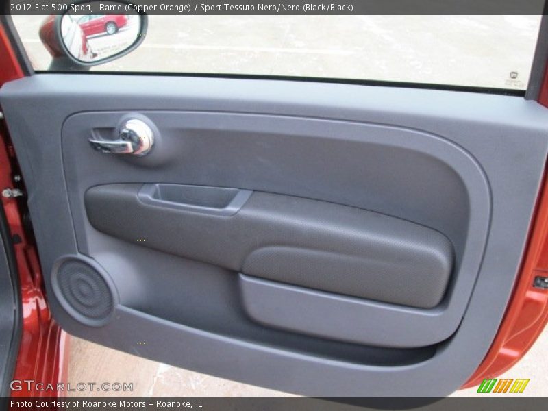 Rame (Copper Orange) / Sport Tessuto Nero/Nero (Black/Black) 2012 Fiat 500 Sport