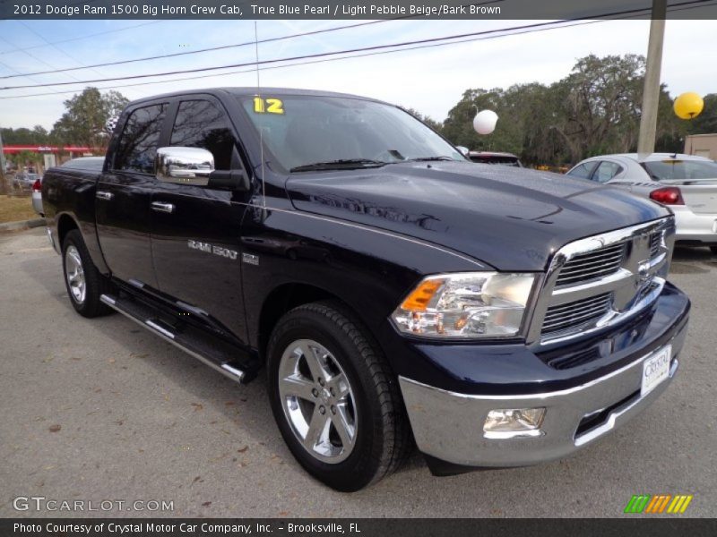 True Blue Pearl / Light Pebble Beige/Bark Brown 2012 Dodge Ram 1500 Big Horn Crew Cab