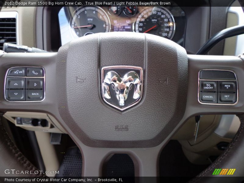 True Blue Pearl / Light Pebble Beige/Bark Brown 2012 Dodge Ram 1500 Big Horn Crew Cab