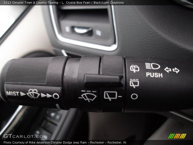 Crystal Blue Pearl / Black/Light Graystone 2013 Chrysler Town & Country Touring - L