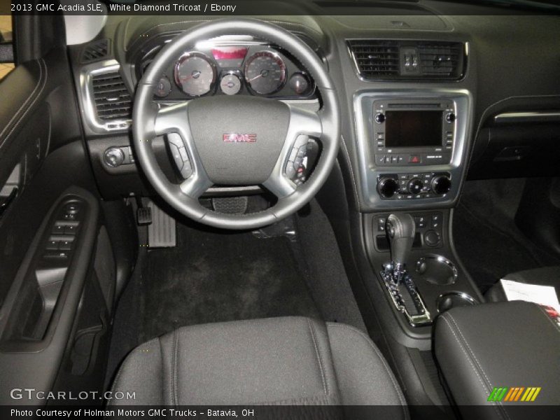 White Diamond Tricoat / Ebony 2013 GMC Acadia SLE