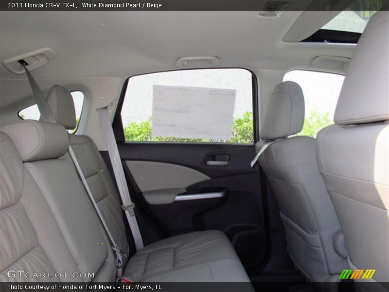 White Diamond Pearl / Beige 2013 Honda CR-V EX-L