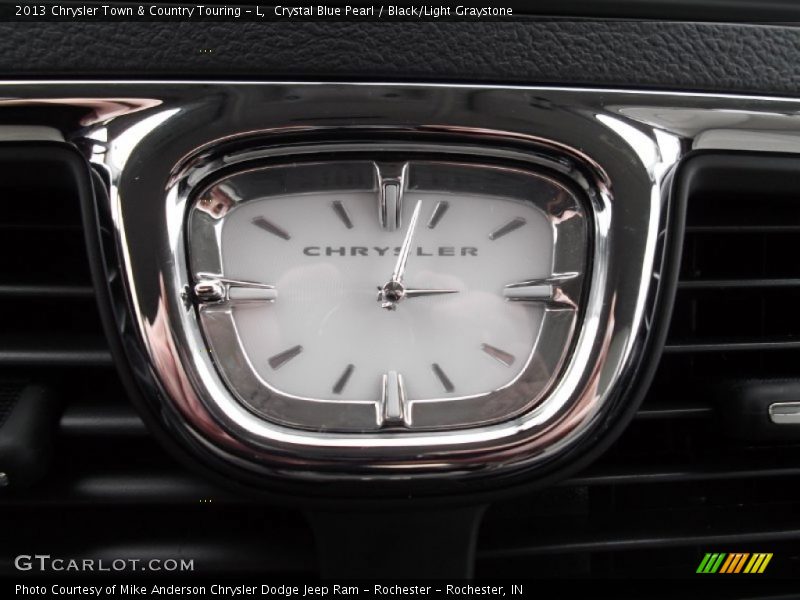Crystal Blue Pearl / Black/Light Graystone 2013 Chrysler Town & Country Touring - L