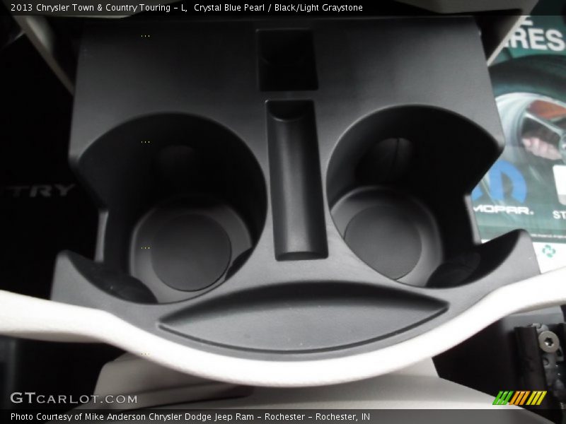 Crystal Blue Pearl / Black/Light Graystone 2013 Chrysler Town & Country Touring - L