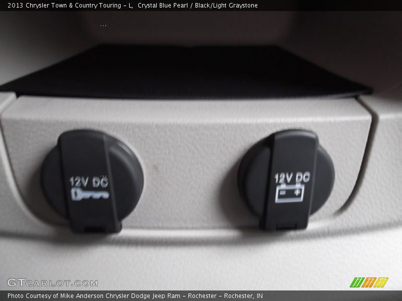 Crystal Blue Pearl / Black/Light Graystone 2013 Chrysler Town & Country Touring - L