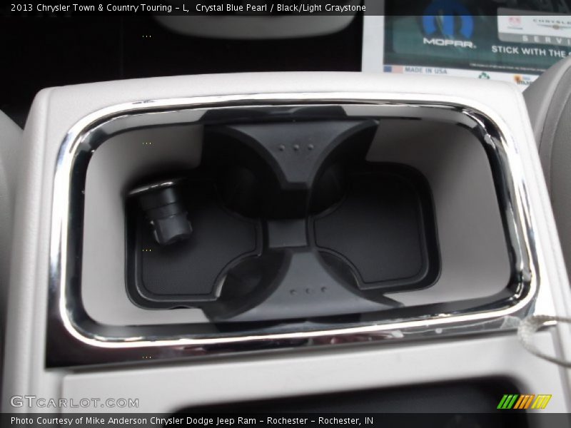 Crystal Blue Pearl / Black/Light Graystone 2013 Chrysler Town & Country Touring - L